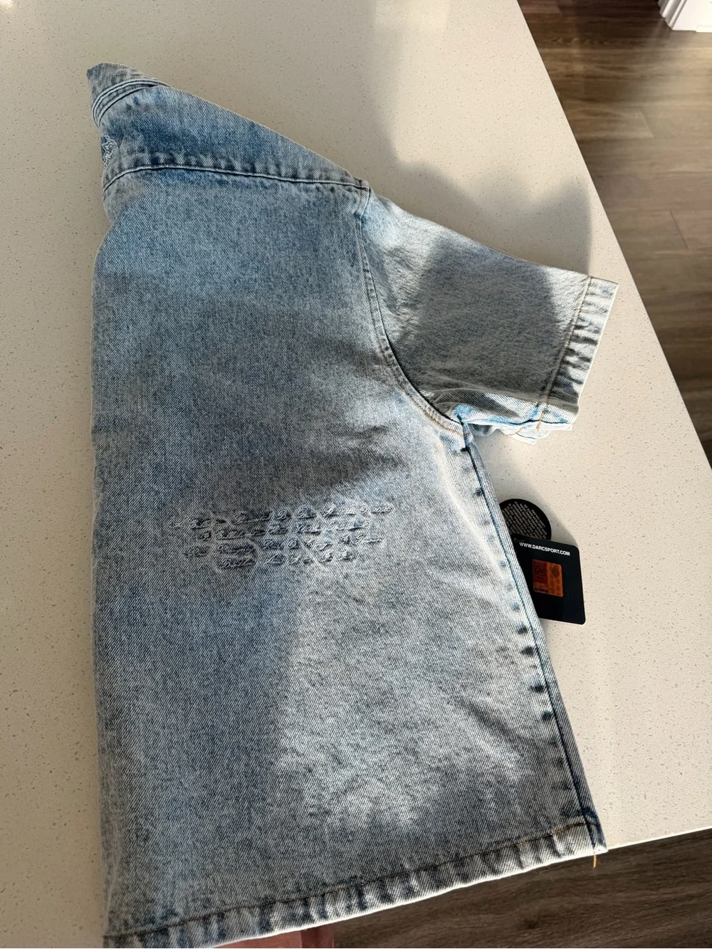 Darc Sport Harley-Davidson Denim Zip-Front short sleeve shirt jacket